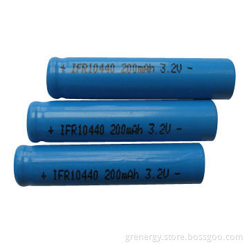 3.2V 200mAh Lithium Iron Phosphate Battery, Size 10440 LiFePO4 cell, Flat/High top available,ODM/OEM